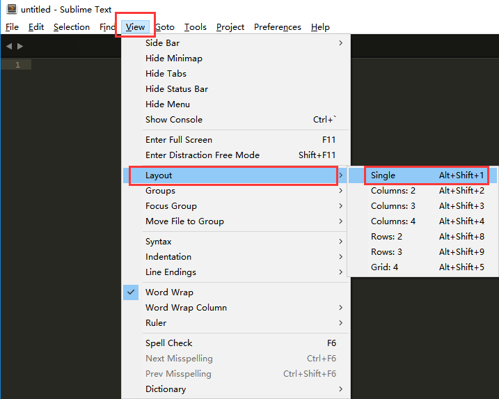 Sublime View Sublime Text 如何取消两栏窗口? – 刺猬的小屋